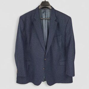 Jack Victor Classic Big & Tall Herringbone 2 Button Sports Coat Blazer 56L